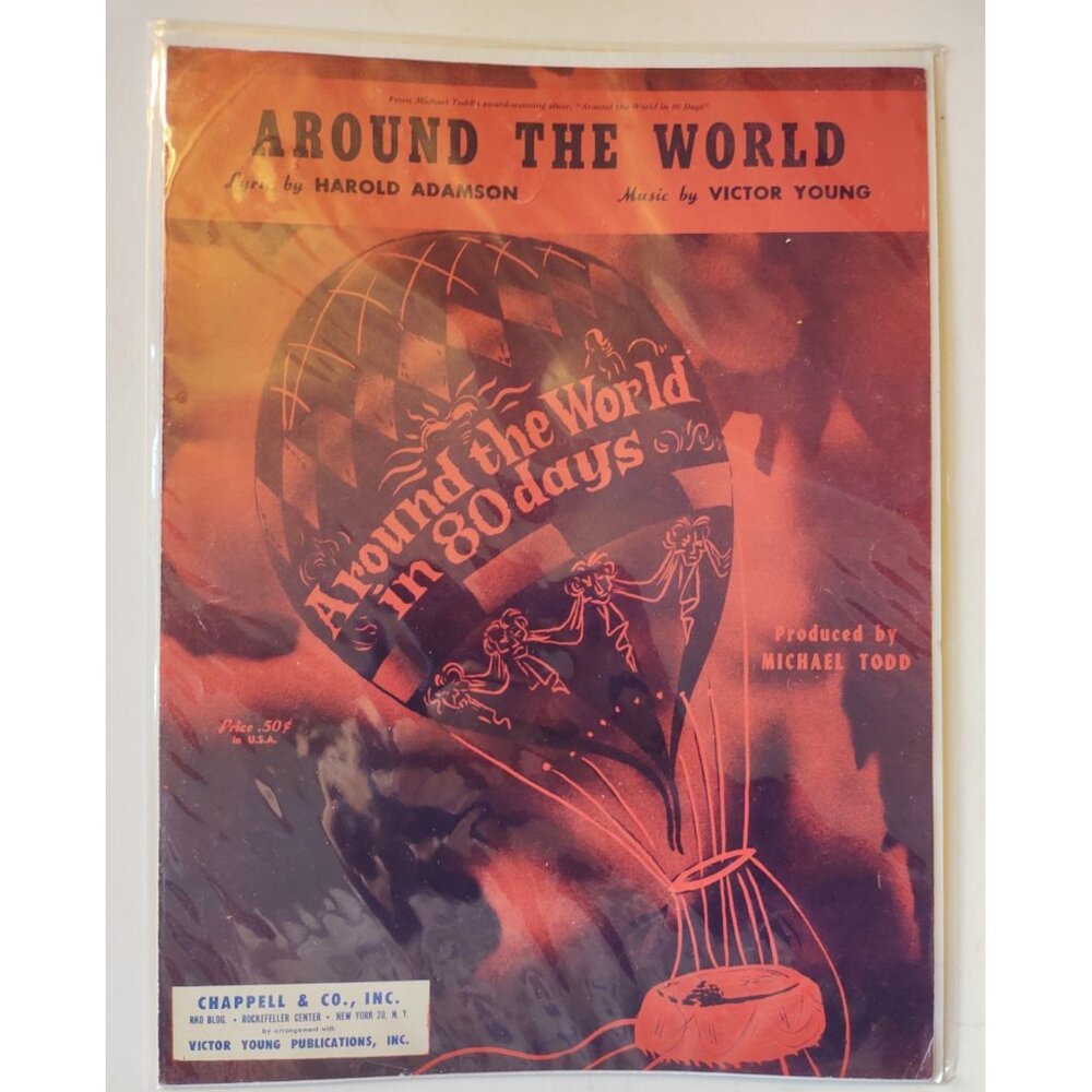 Around the World Victor Young Harold Adamson 1956 Film Music Sheet